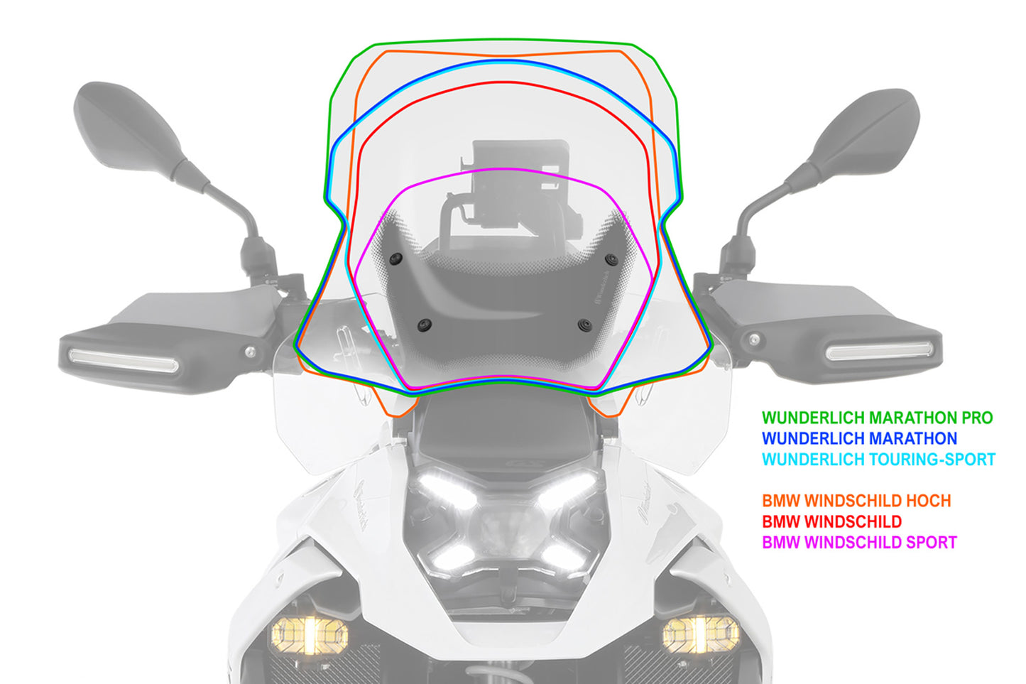 MARATHON windshield - smoked grey - For models without ACC
