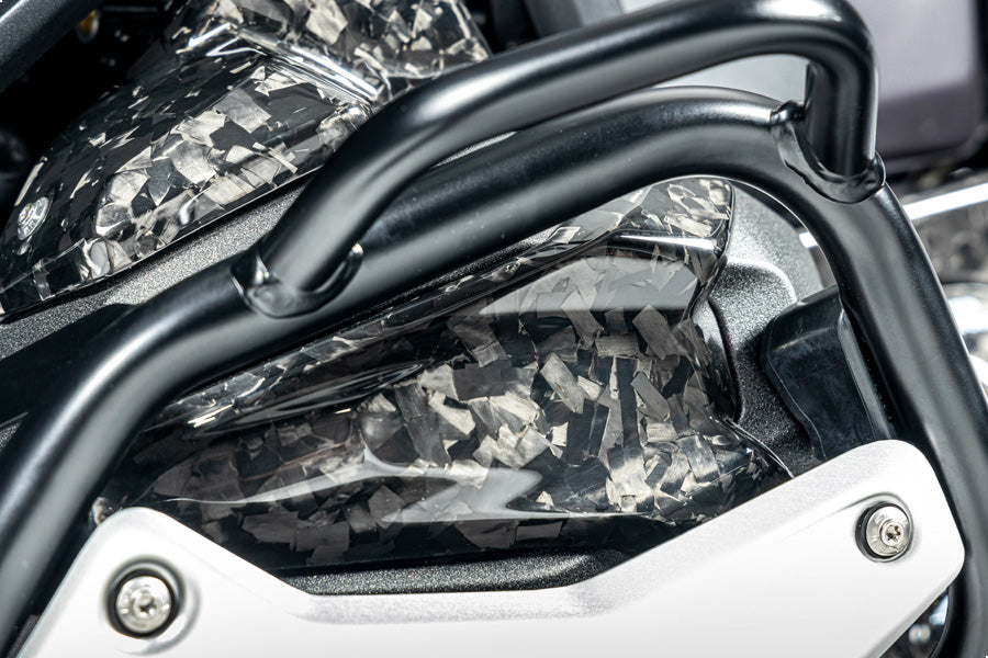 Ilmberger cover for spark plug connectors R 1300 GS + Adventure - left - Black Diamond Carbon - glossy