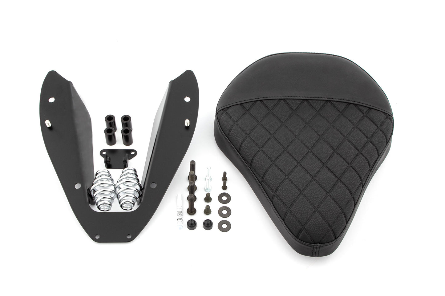 Swinging saddle RockBob for Rear fender RockBob - black - Artificial leather