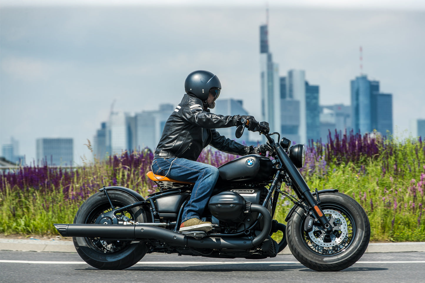 Swing saddle RockBob for Rear fender RockBob - brown - Genuine leather