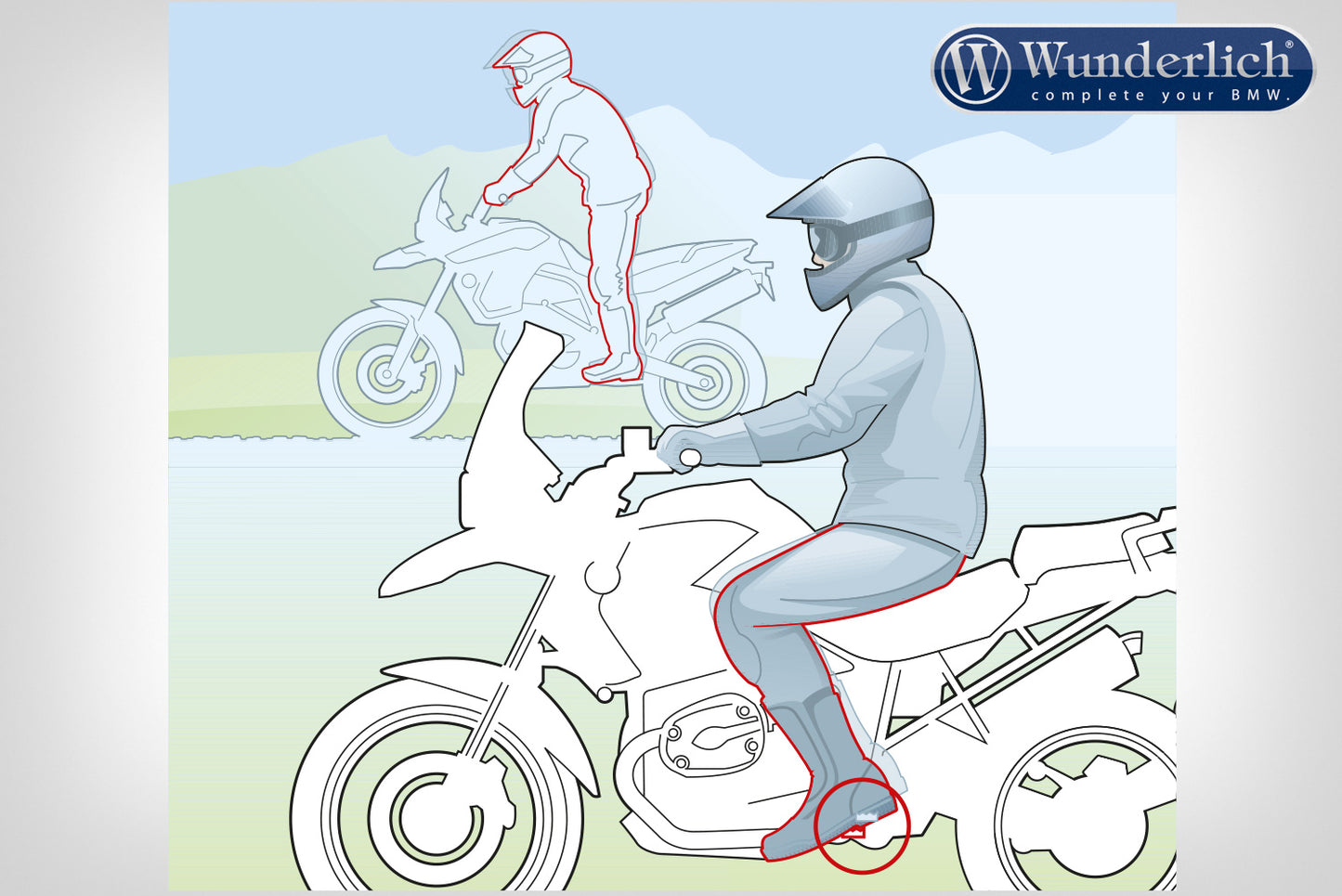 Lower footrests »ERGO-COMFORT« - black