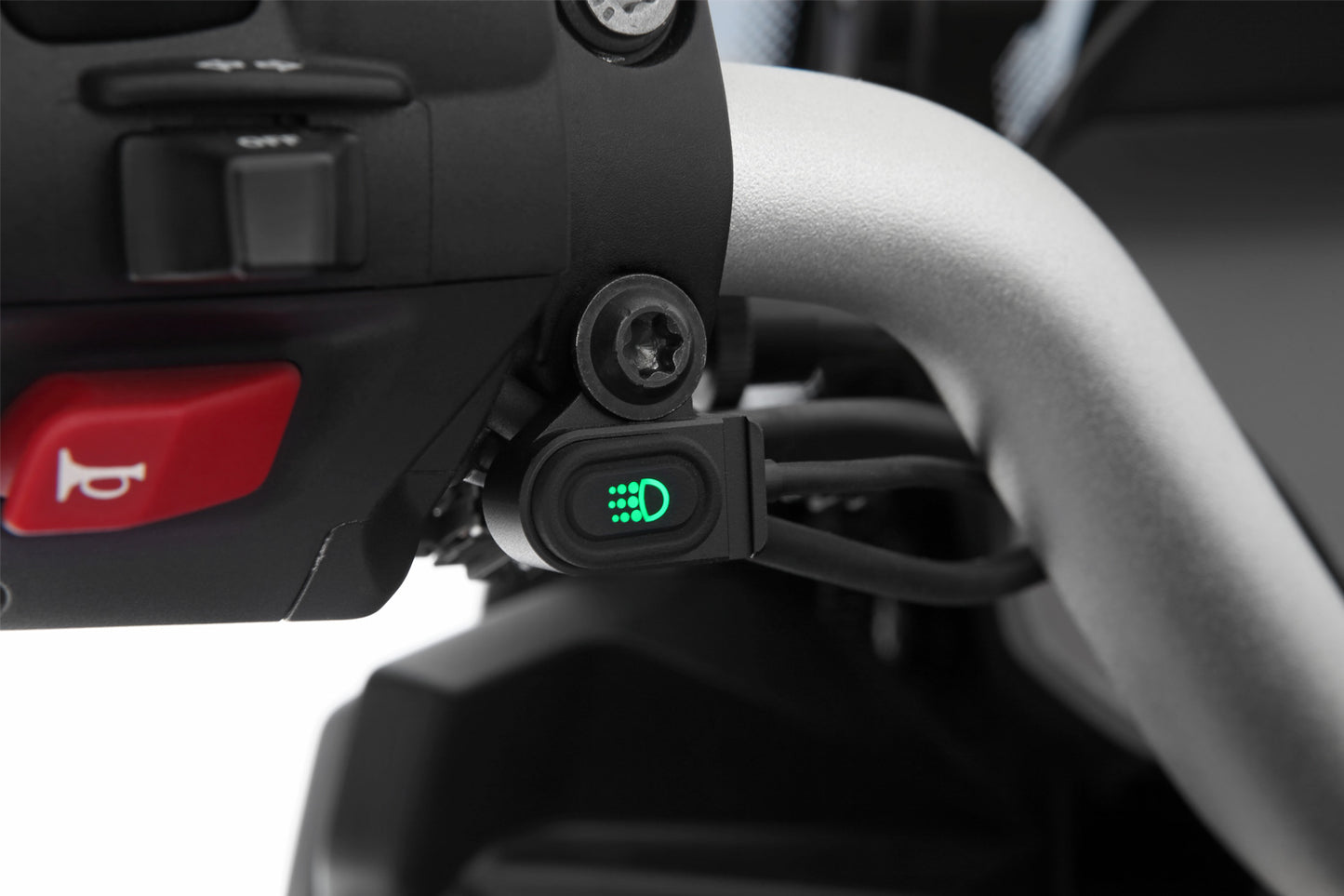LED Auxillary headlight »MICROFLOOTER 3.0« - for protection bar mounting - black