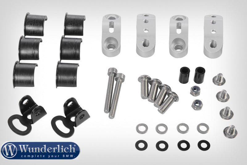 Mounting kit orig. additional lamps for Wunderlich tank protection bar silver