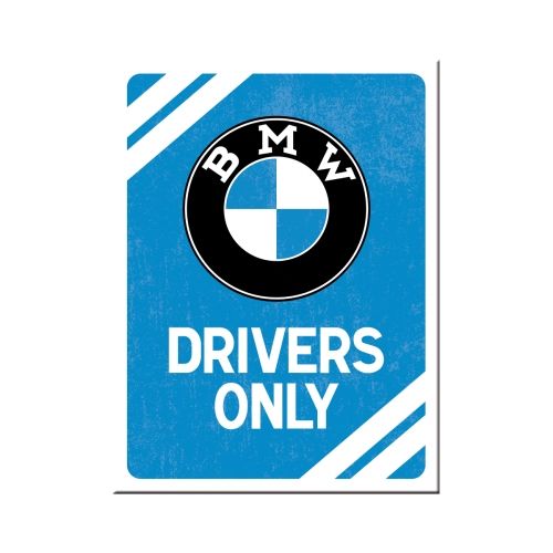 BMW Drivers Only Magnet 6 x 8 cm - Nostalgic-Art