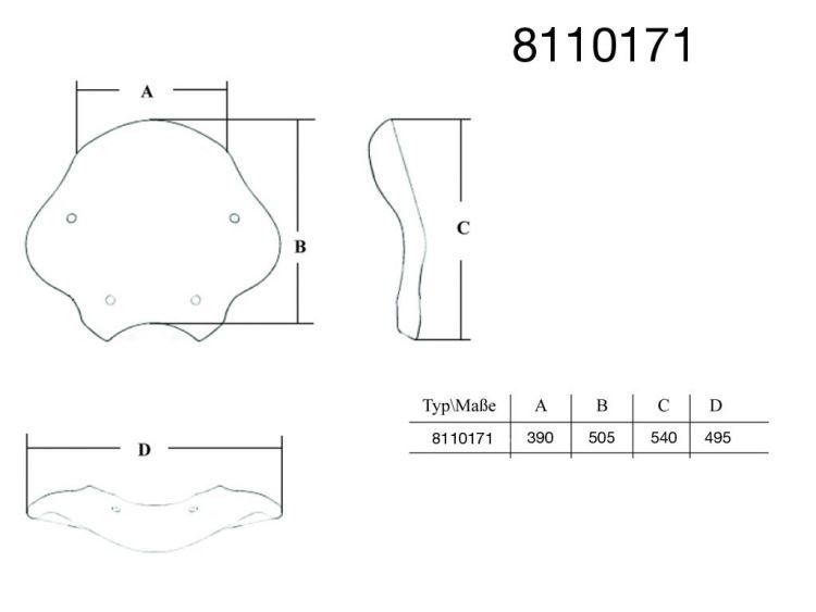 Touring screen VarioErgo - clear