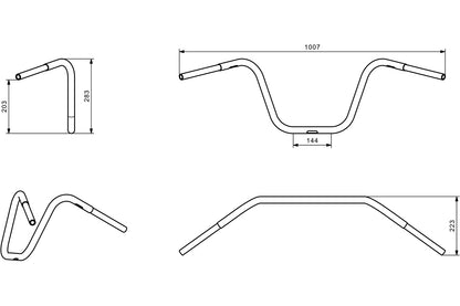 APE HANGER handlebar - chromed