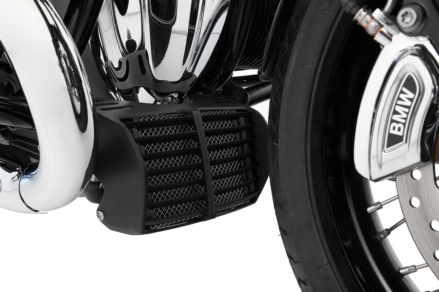 oil cooler protection grille - silver