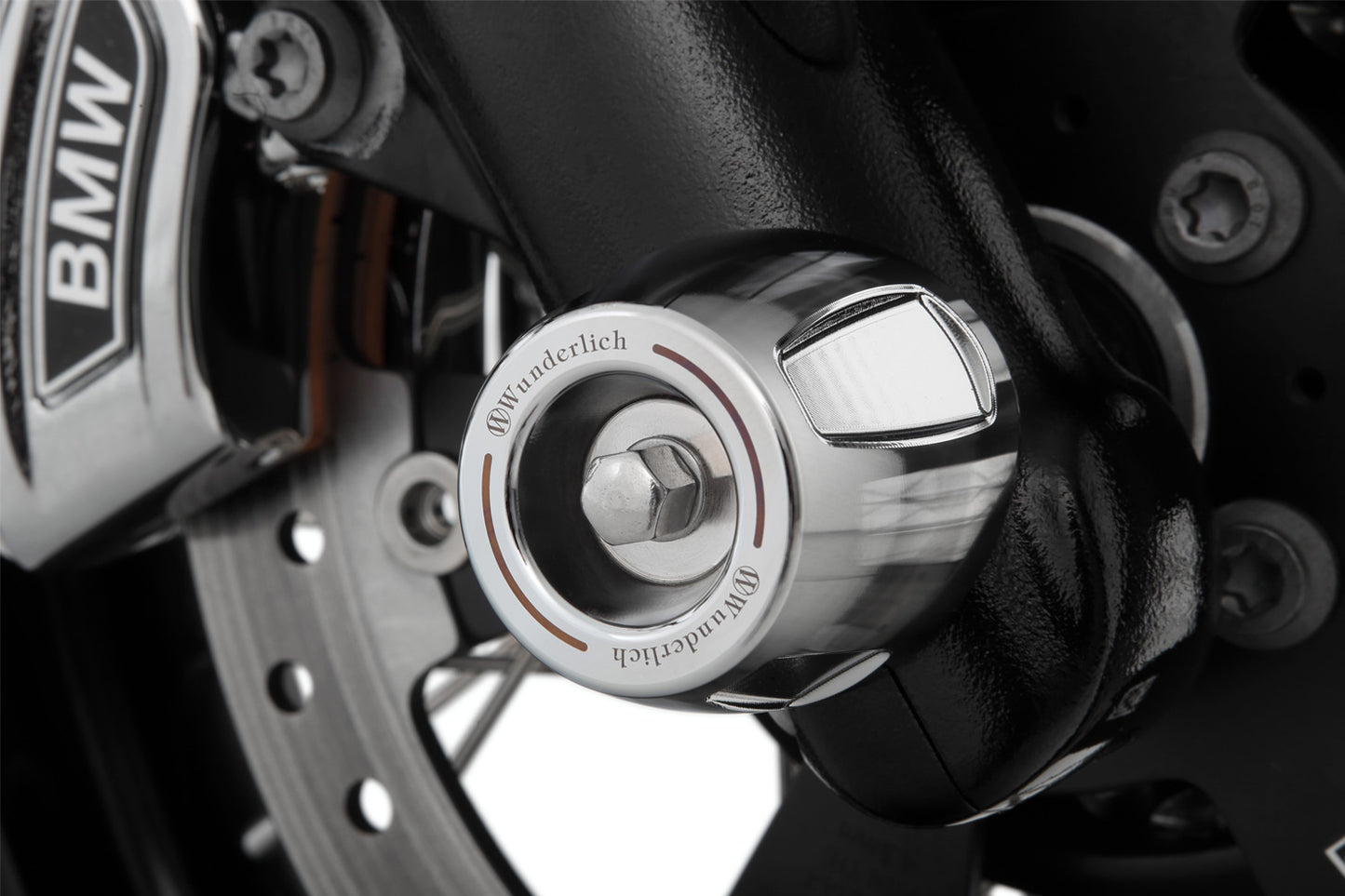 Sliders axle protection pads - chromed - front