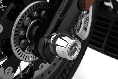 Sliders axle protection pads - chromed - front