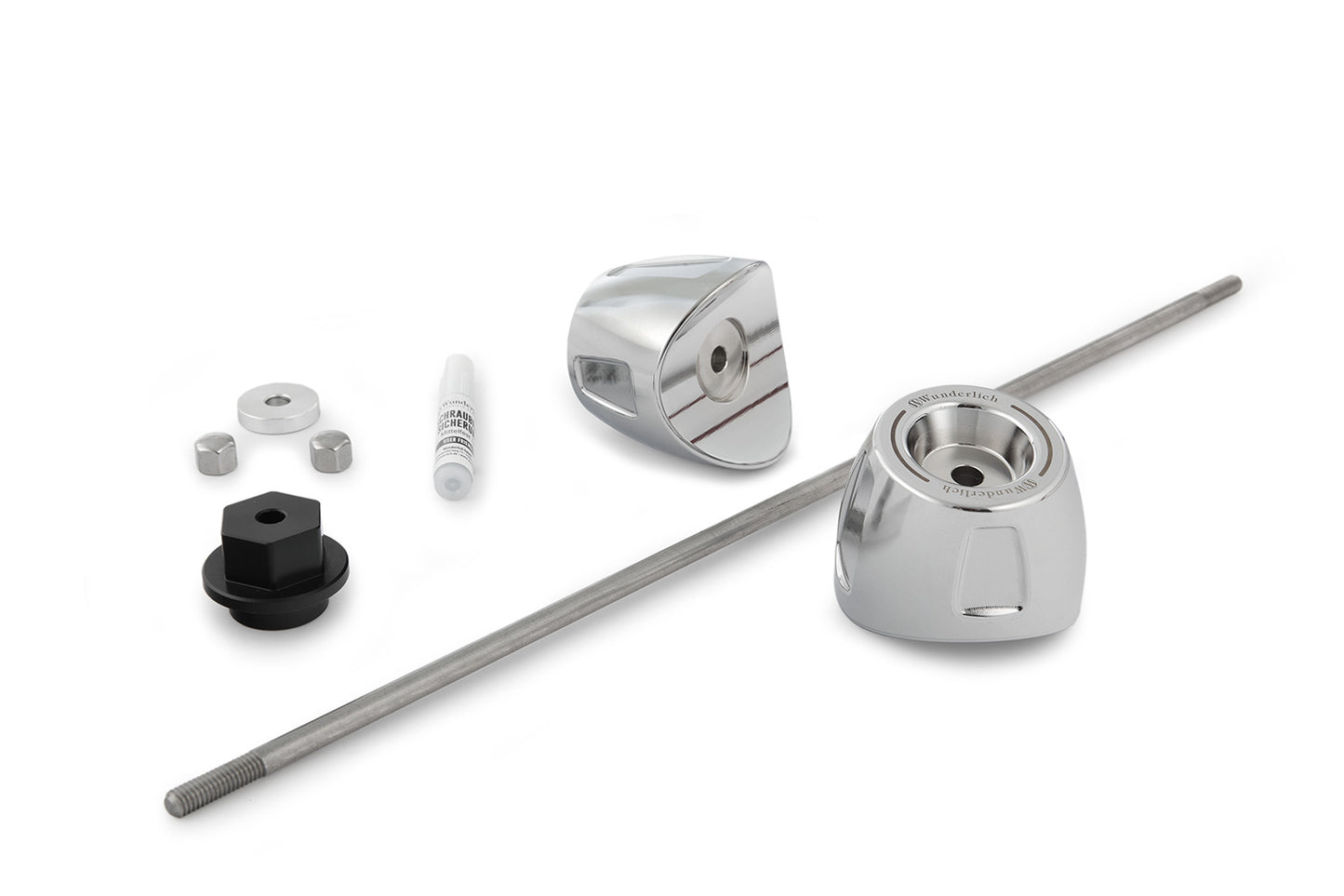 Sliders axle protection pads - chromed - front