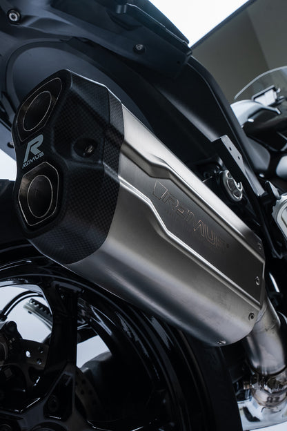 Slip on rear silencer R 1300 GS REMUS 8 2.0 - stainless steel
