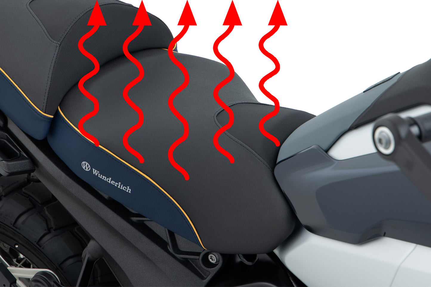 AKTIVKOMFORT Rider Seat with Seat Heating Smart Plug & Play - standard - imperial blue-gold
