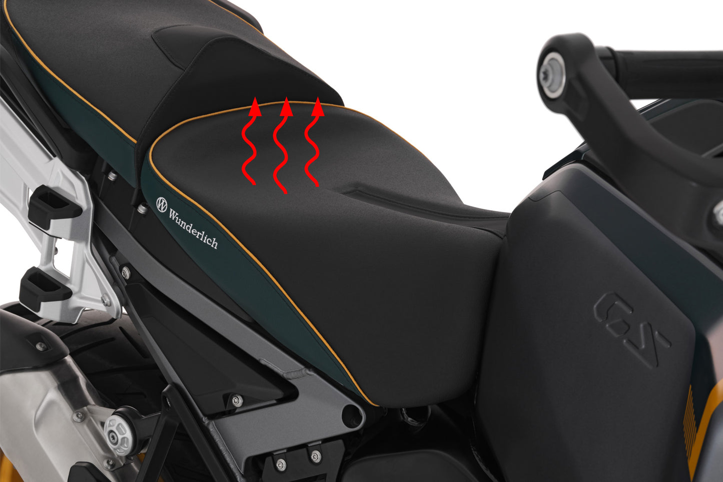 AKTIVKOMFORT rider seat with seat heating for the R 1300 GS Adventure - standard - green gold