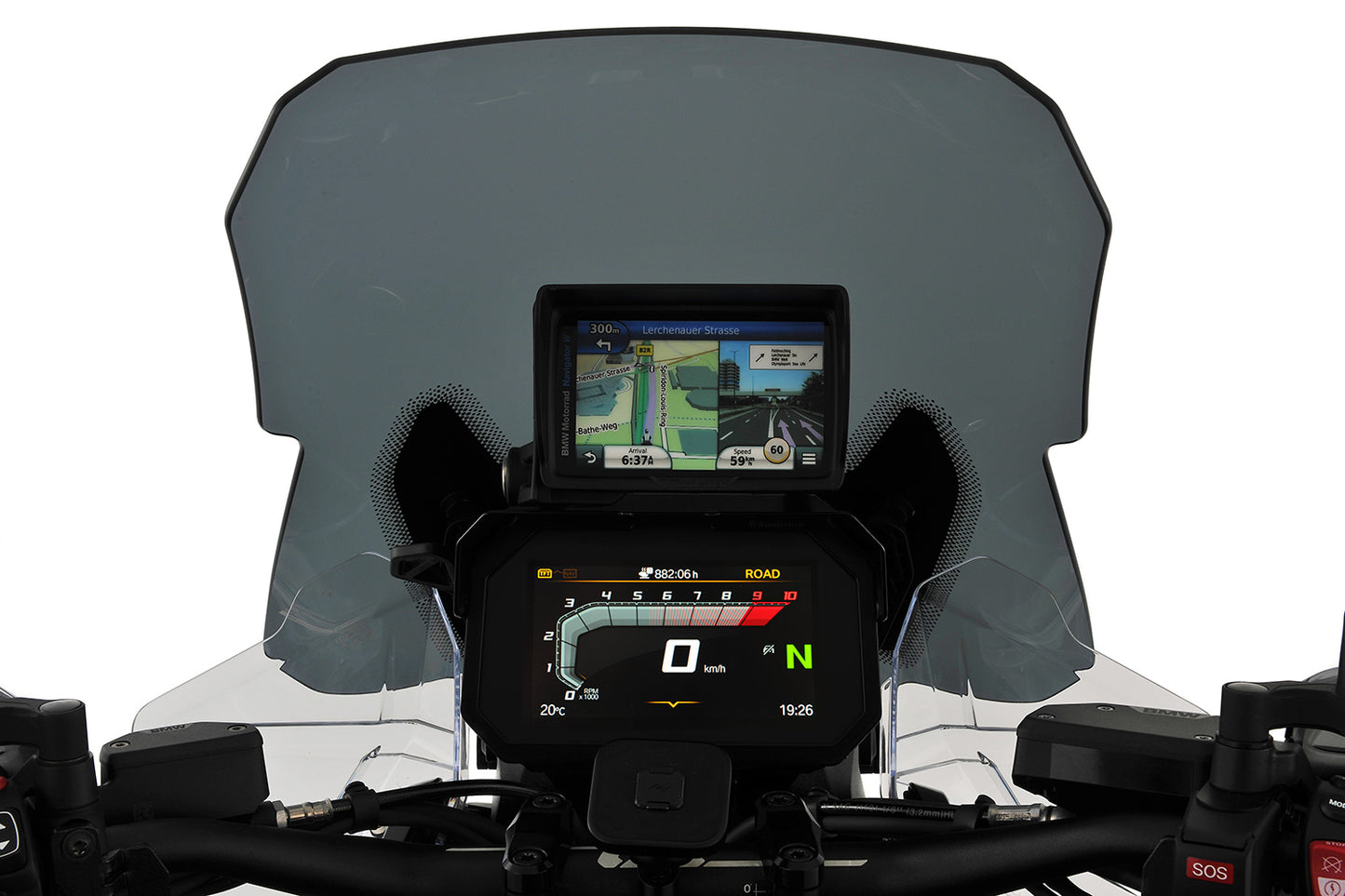 Windshield MARATHON PRO R 1300 GS (Adventure) - For models without ACC - smoked grey