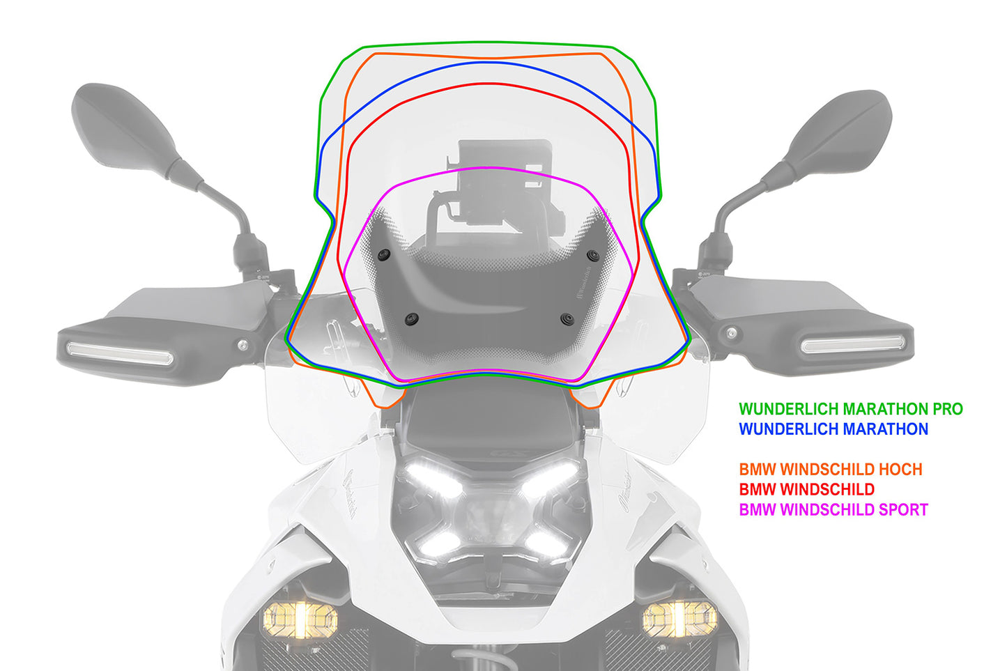 Windscreen MARATHON PRO R 1300 GS (Adventure) - For models with ACC - tinted