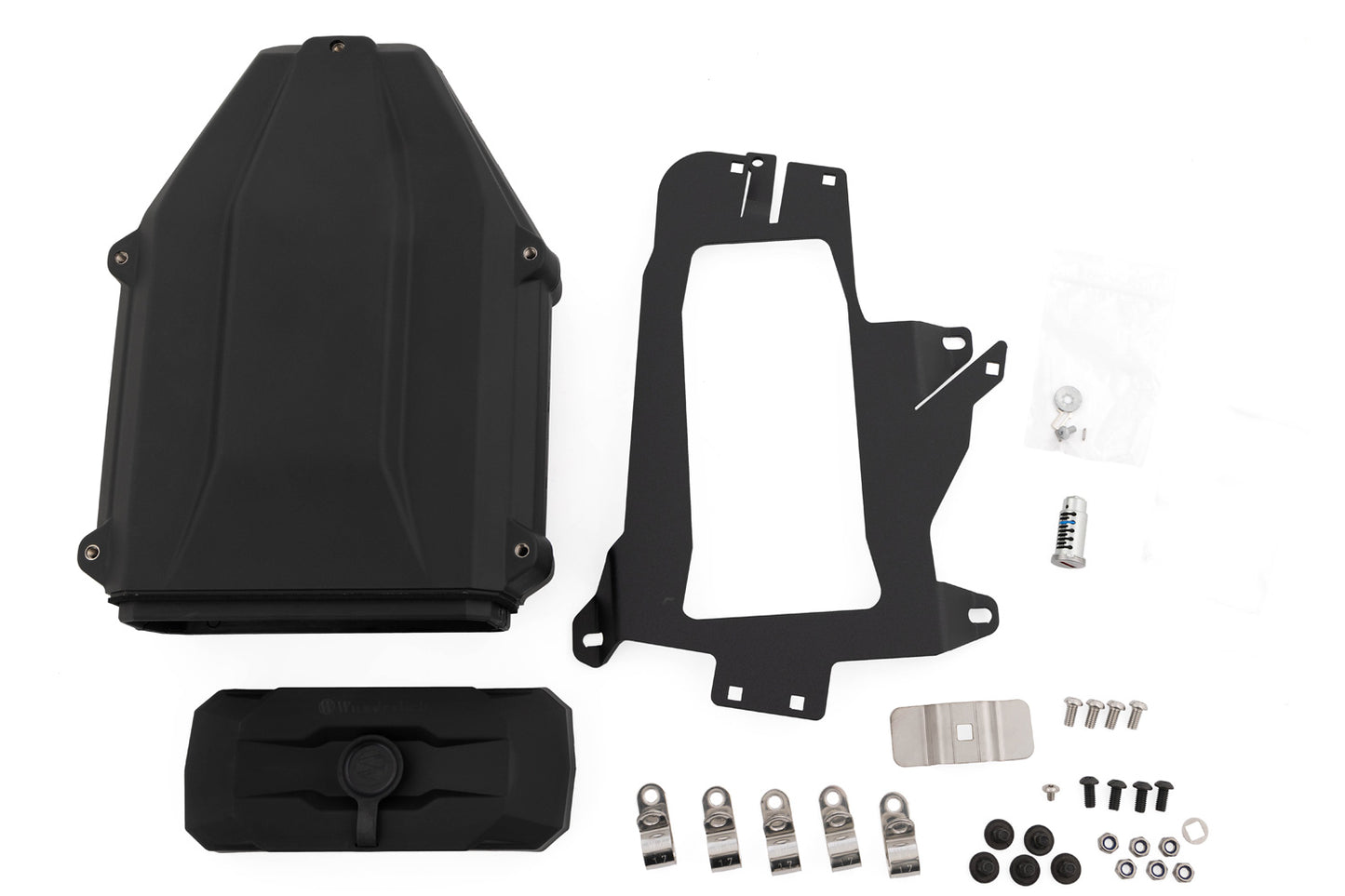 Toolbox with lock suitable for Wunderlich luggage rack R 1300 GS - incl. two keys - black