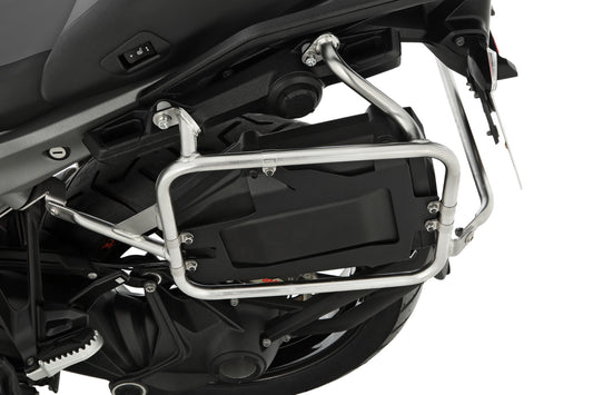 Toolbox with programmable lock suitable for Wunderlich luggage rack R 1300 GS - For original BMW keys - black