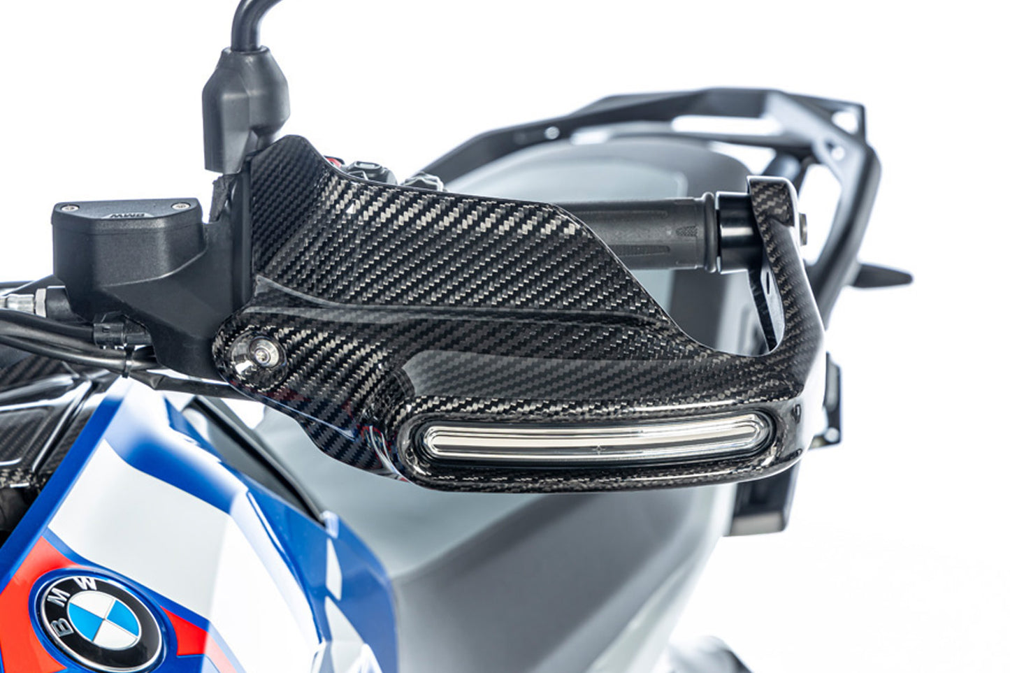 Ilmberger Hand protector with indicator mount R 1300 GS (Adventure) - left - carbon - glossy