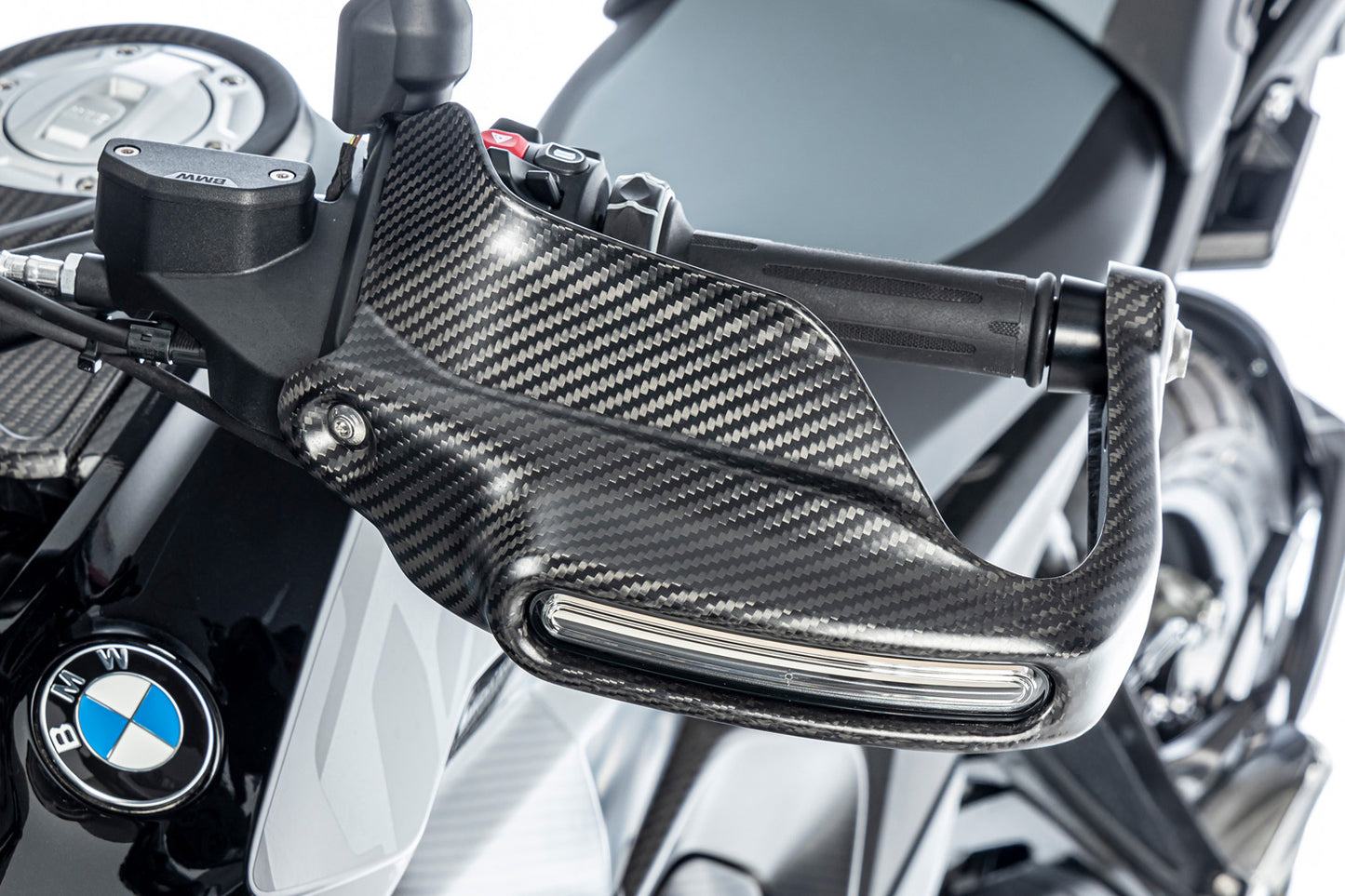 Ilmberger Hand protector with indicator mount R 1300 GS (Adventure) - left - carbon - matt