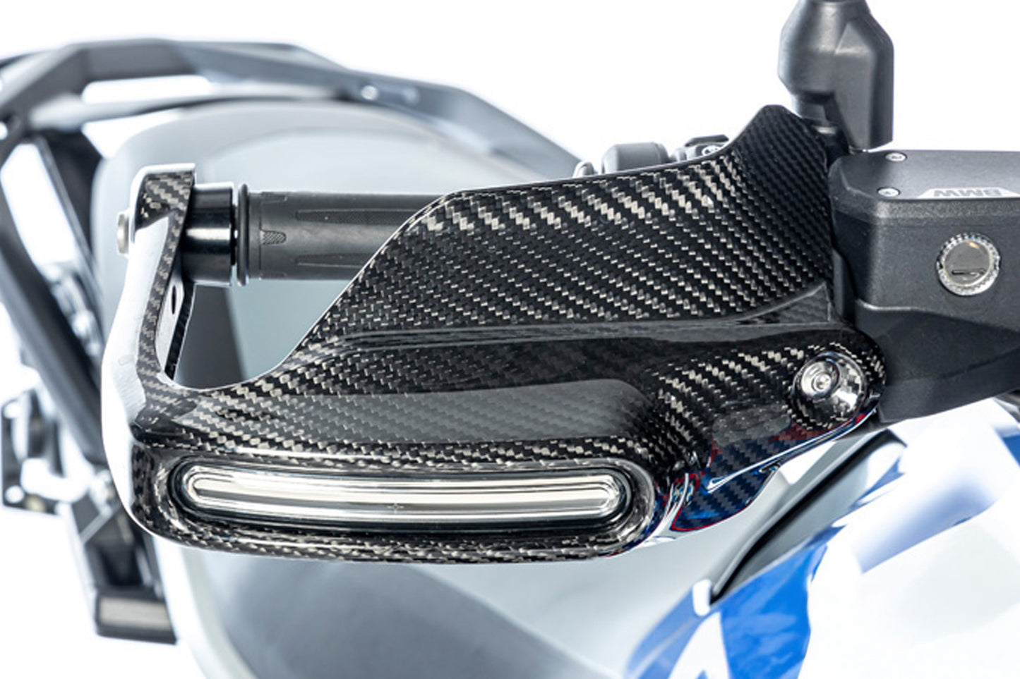 Ilmberger Hand protector with indicator mount R 1300 GS (Adventure) - right - carbon - glossy