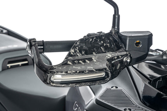Ilmberger Hand protector with indicator mount R 1300 GS (Adventure) - right - Black Diamond Carbon - glossy