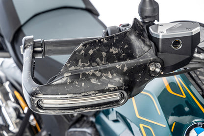 Ilmberger Hand protector with indicator mount R 1300 GS (Adventure) - right - Black Diamond Carbon - matt