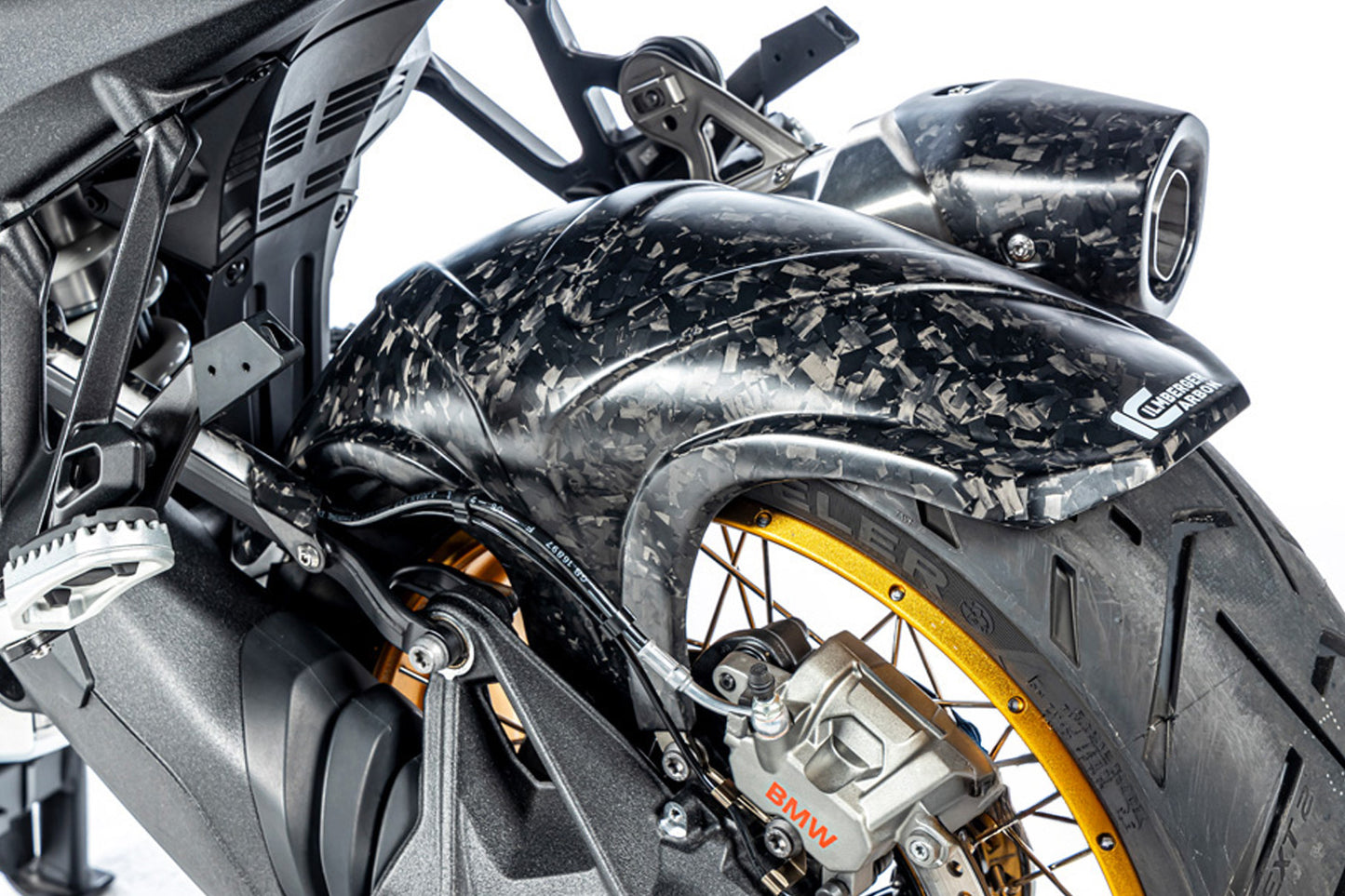 Ilmberger rear mudguard R 1300 GS + Adventure - Black Diamond Carbon - matt