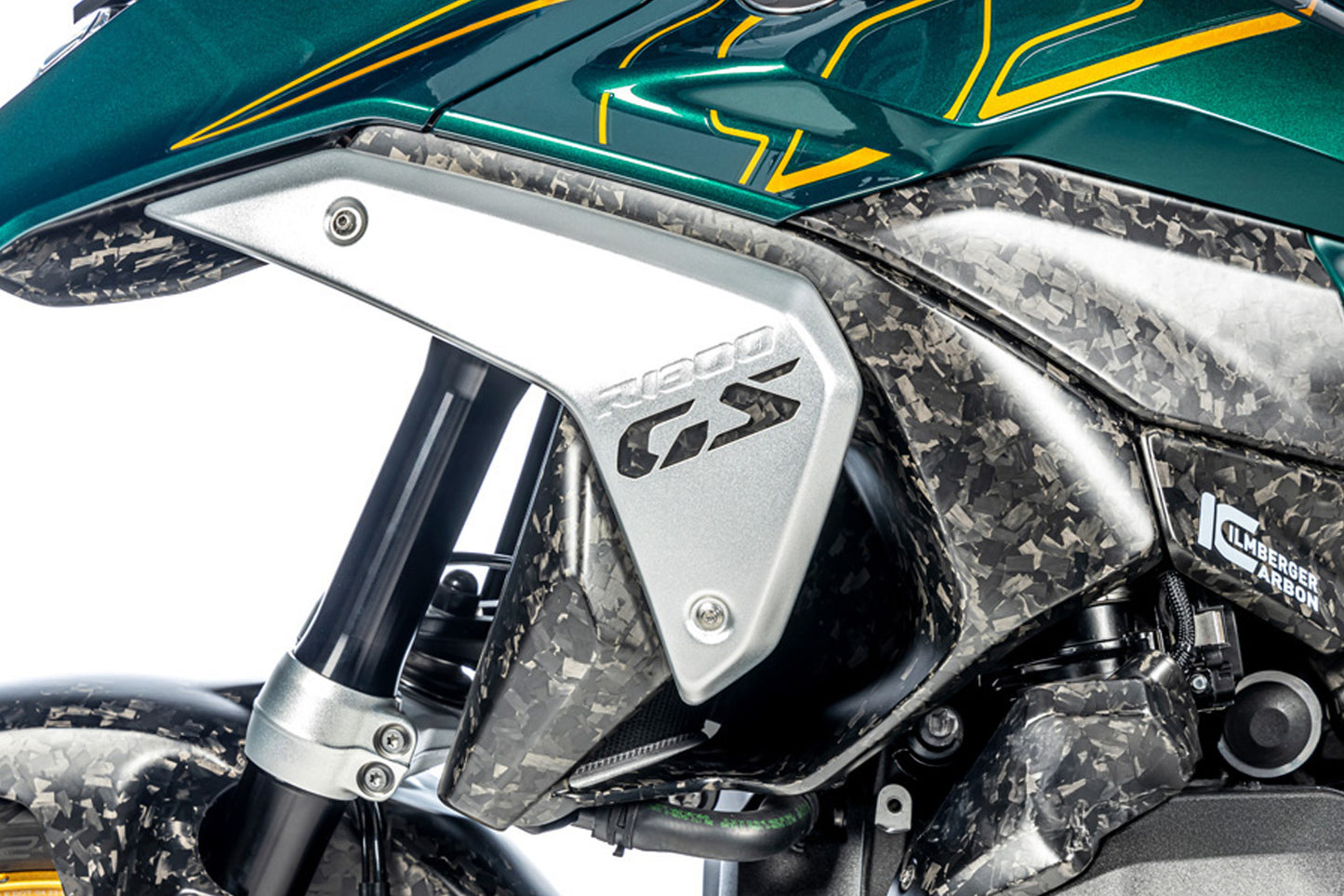 Ilmberger air outlet cover R 1300 GS - left - Black Diamond Carbon - matt