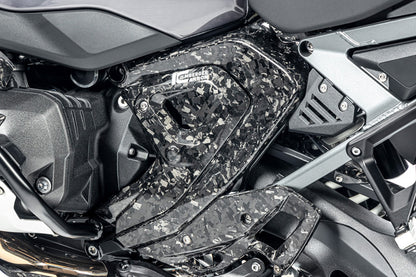 Ilmberger frame cover R 1300 GS + Adventure - left - Black Diamond Carbon - glossy