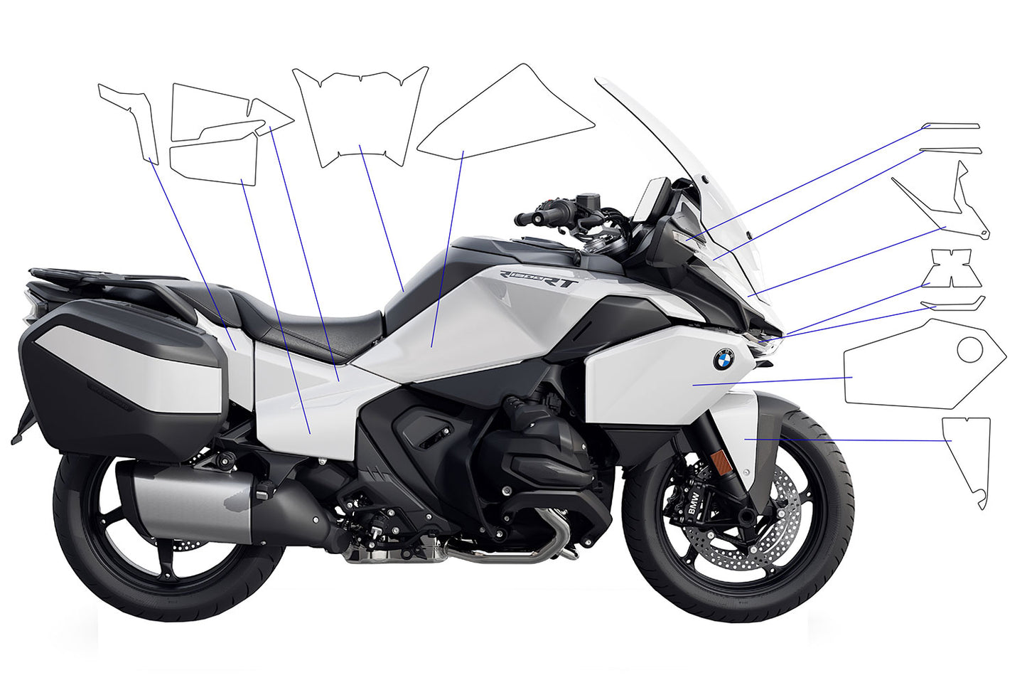 Complete paint protection set PremiumShield R 1300 RT - clear