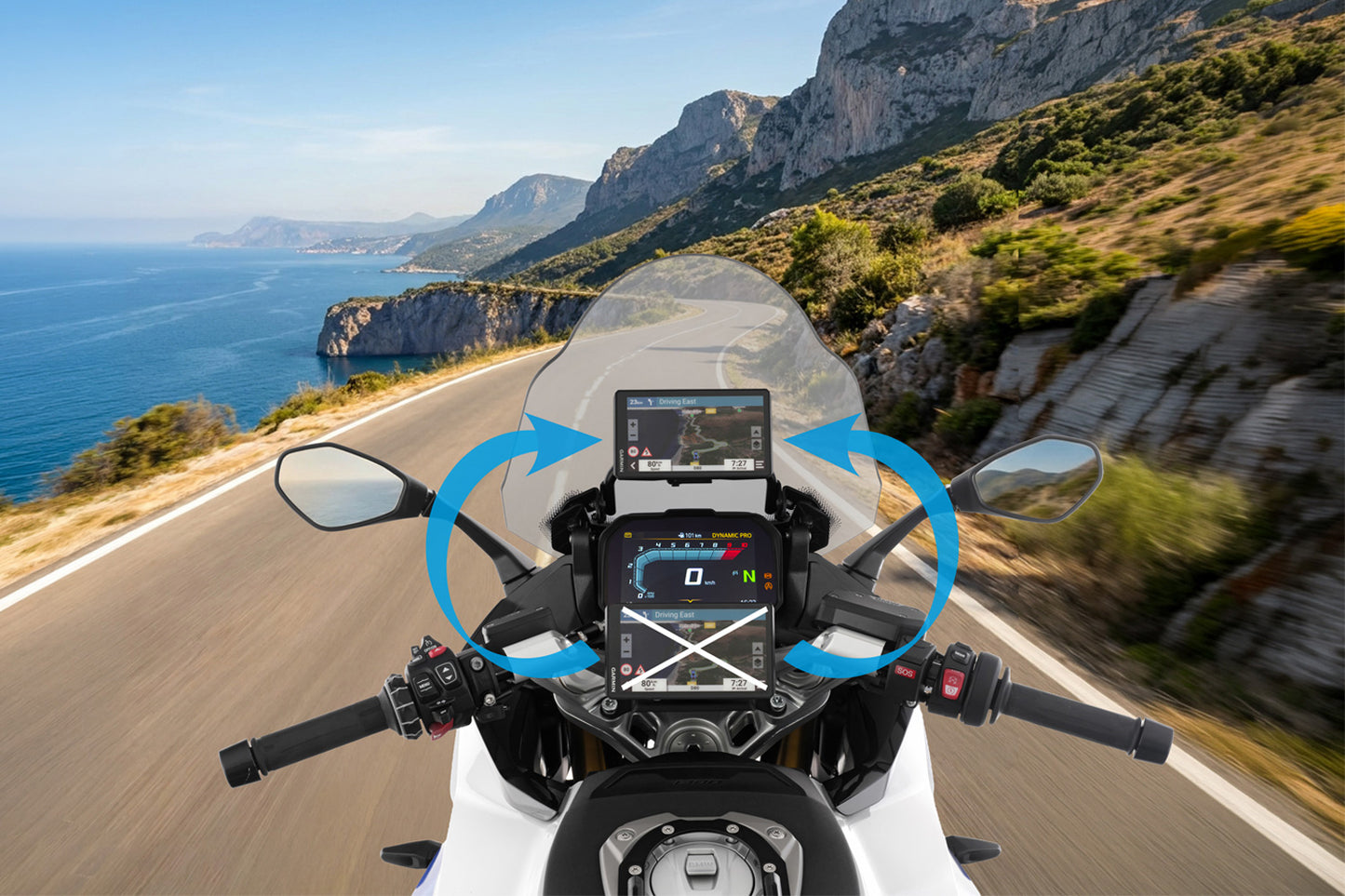 Wunderlich navigation relocation / device holder R 1300 RS - black