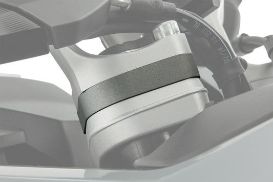 Handlebar Riser ERGO R 1300 RS without original BMW navigation system - 15mm - silver