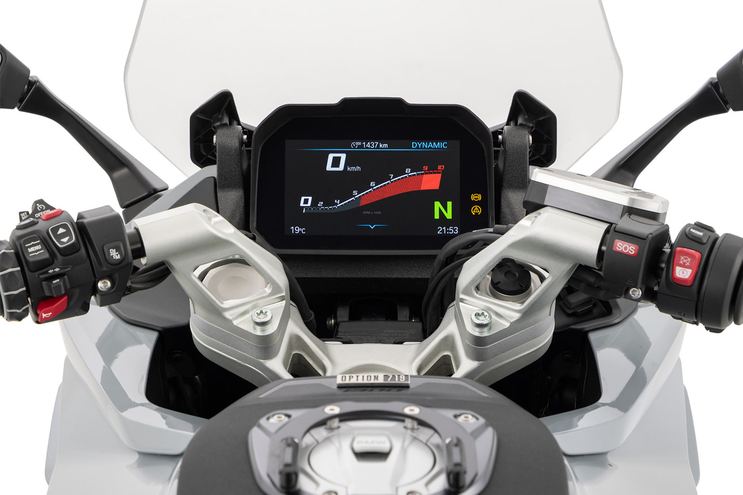 Wunderlich Handlebar Riser ERGO R 1300 RS - 15mm - silver