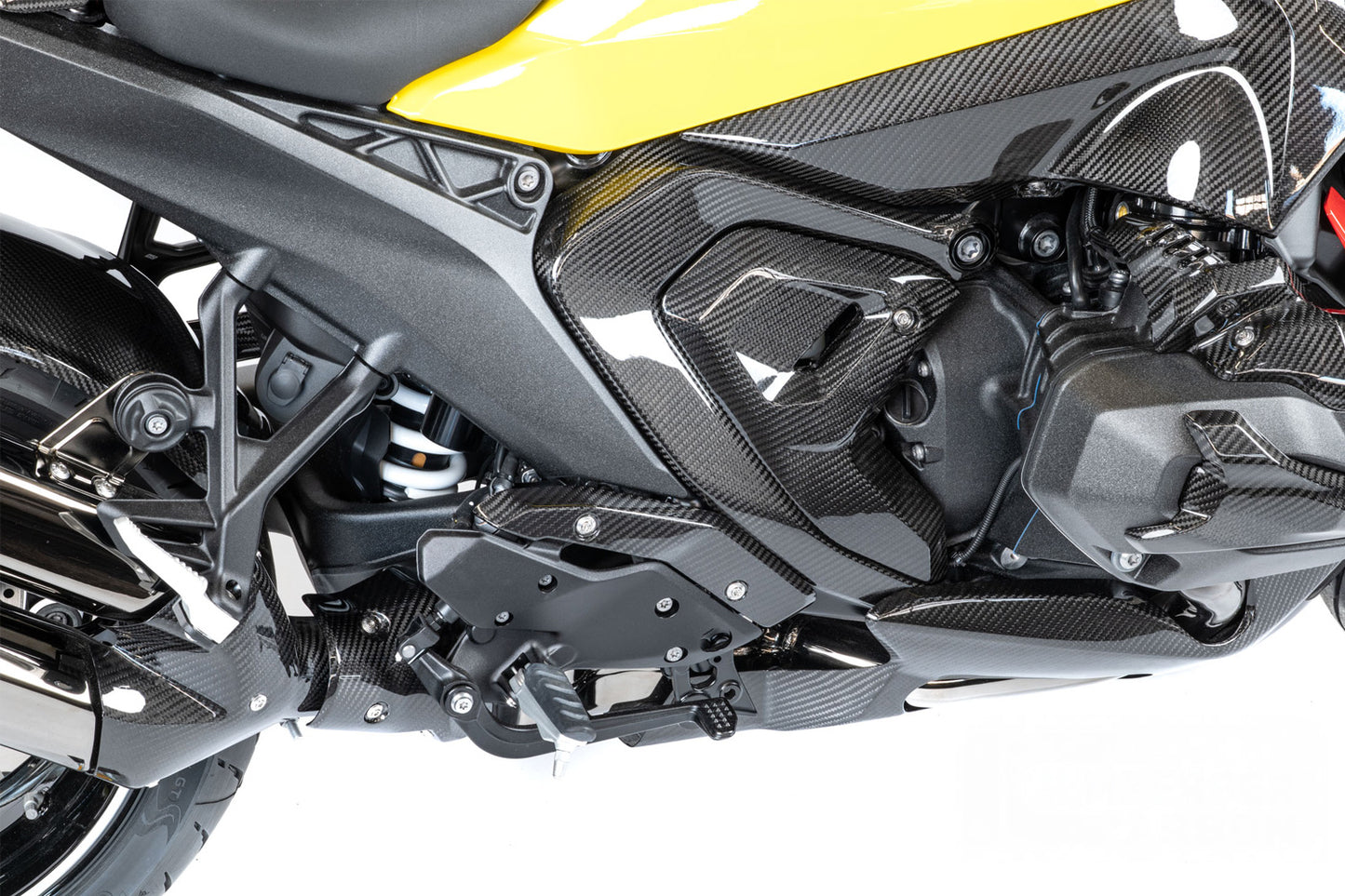 Ilmberger heel guard for BMW R 1300 R / RS - right - carbon - glossy