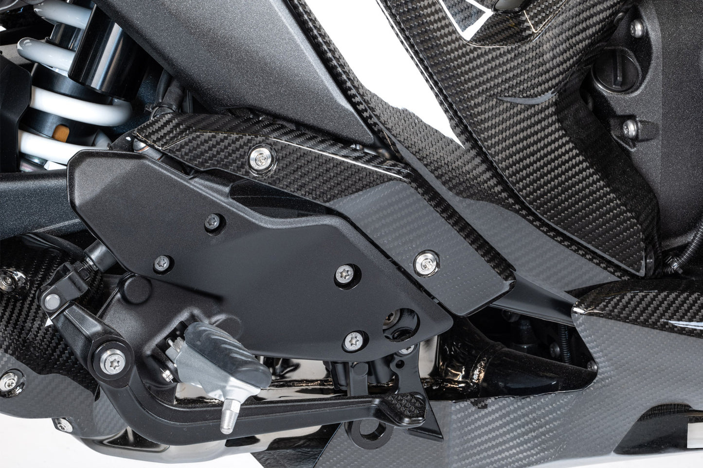 Ilmberger heel guard for BMW R 1300 R / RS - right - carbon - glossy