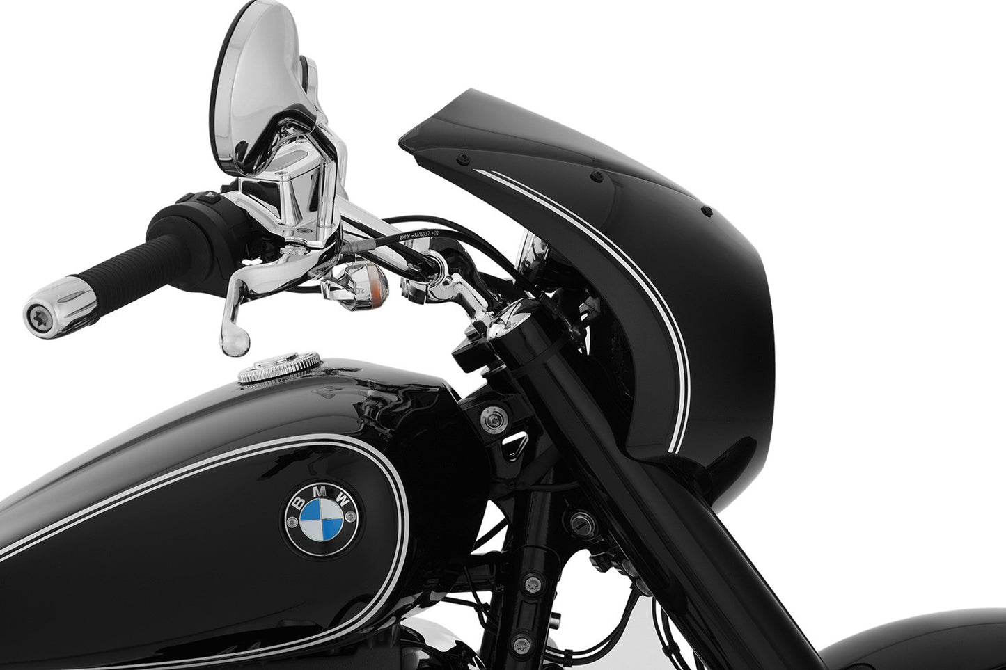 cockpit fairing »Rock ’n‘ Roll« - Blackstorm Metallic - white striped