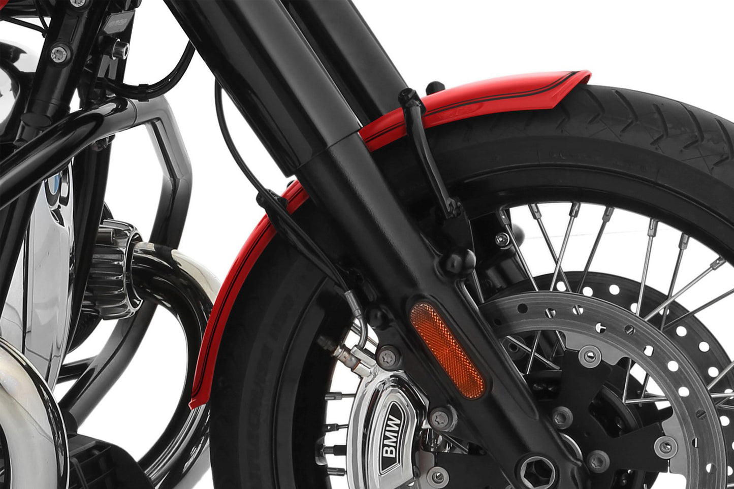 Front fender RockBob - mars red metallic - black lined