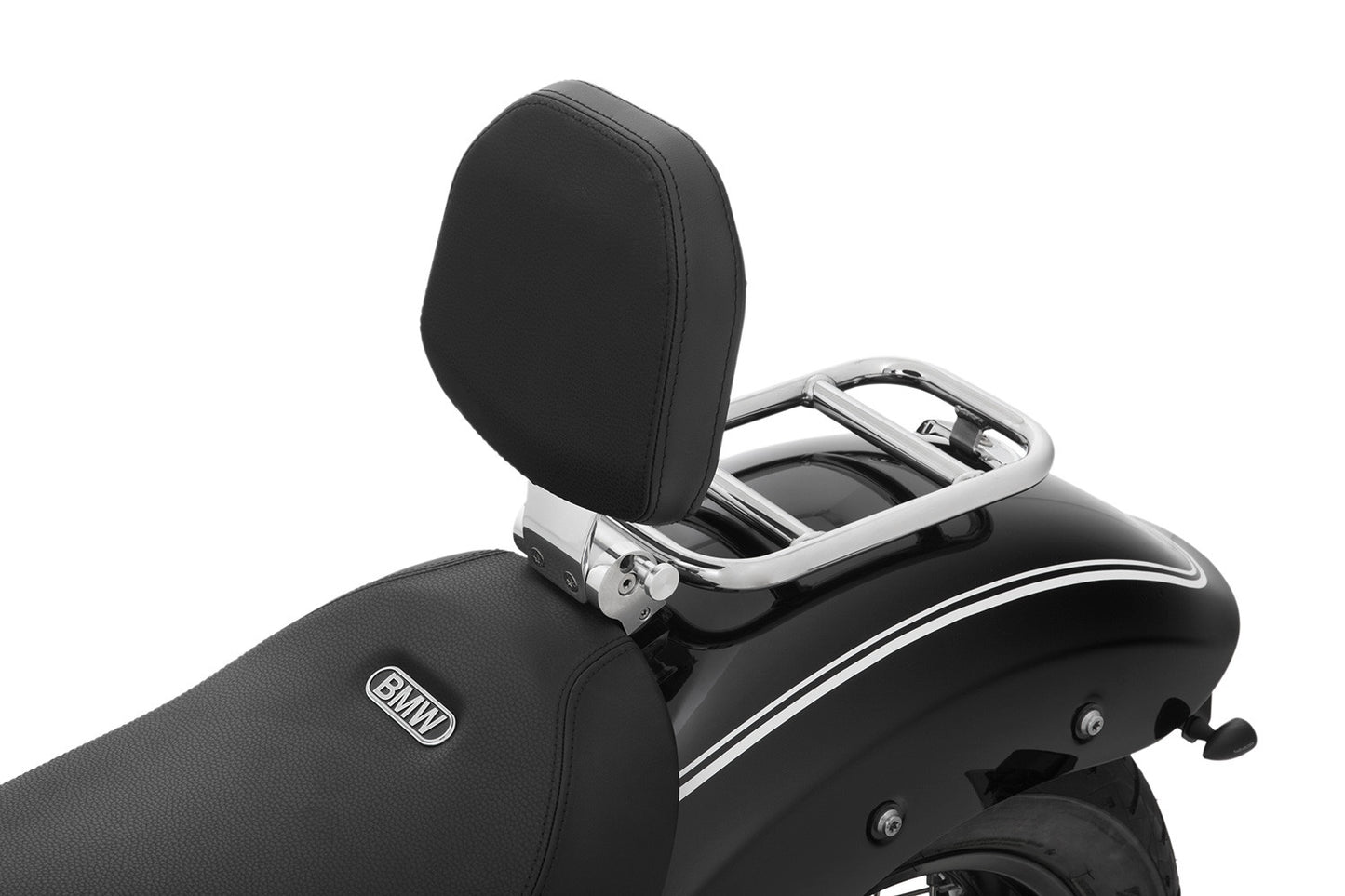 rider backrest - foldable - chromed