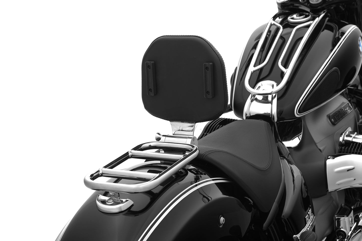 rider backrest - foldable - chromed