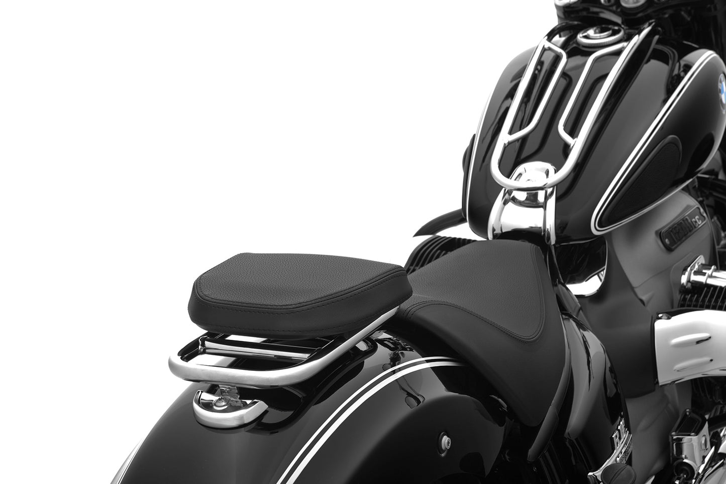 rider backrest - foldable - chromed