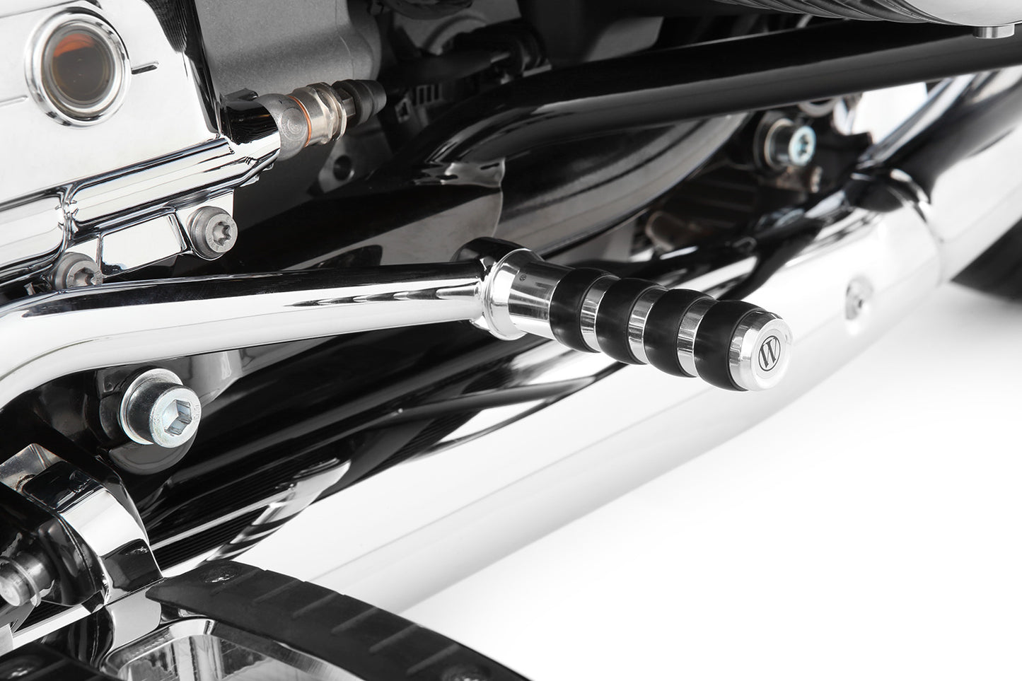 brake lever extension for models with footrests - chromed