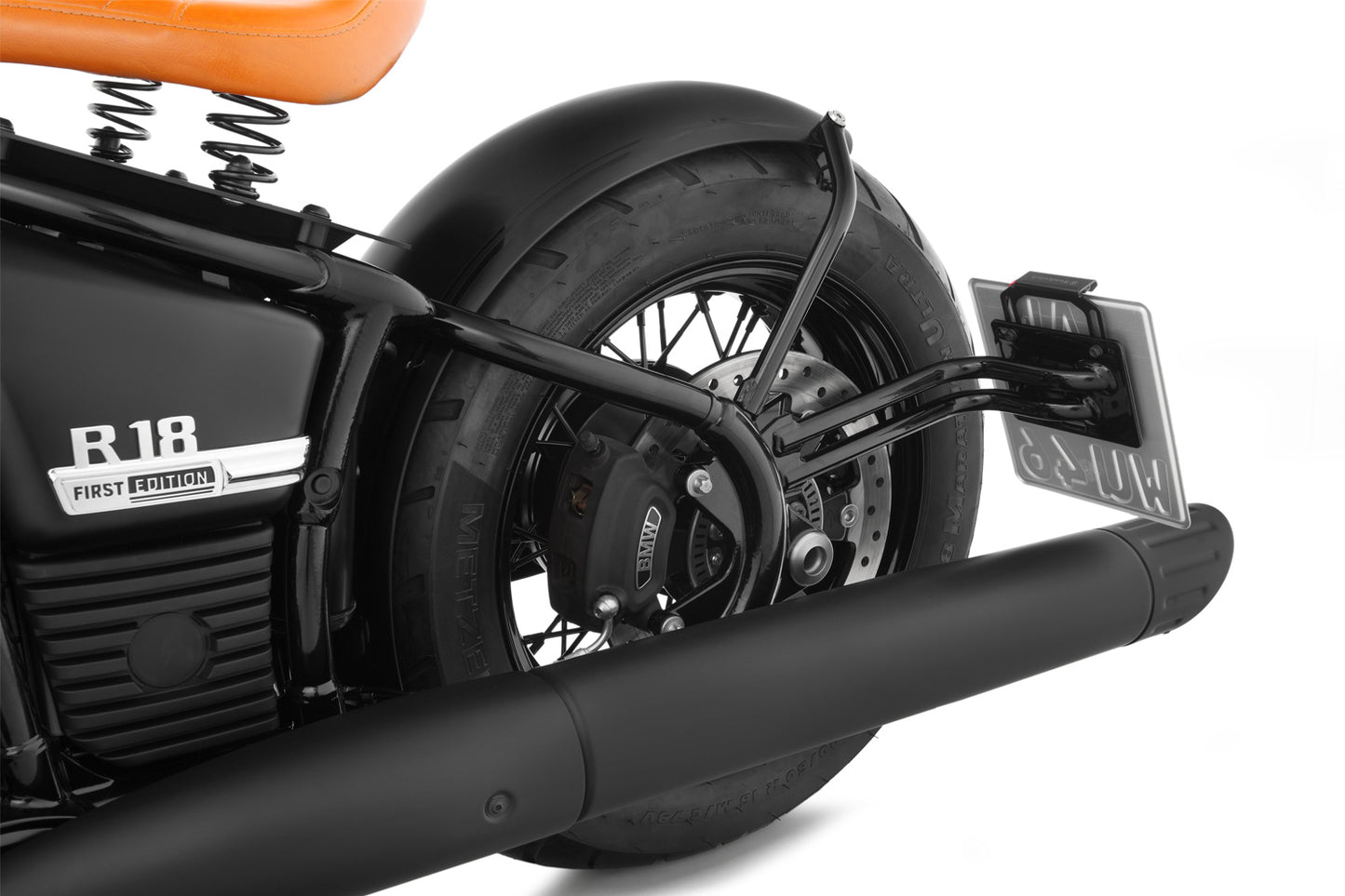 licence plate holder side - black