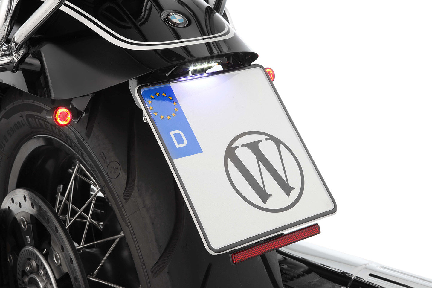 PURE tail conversion with indicator bracket - M8 Indicator screw thread - black