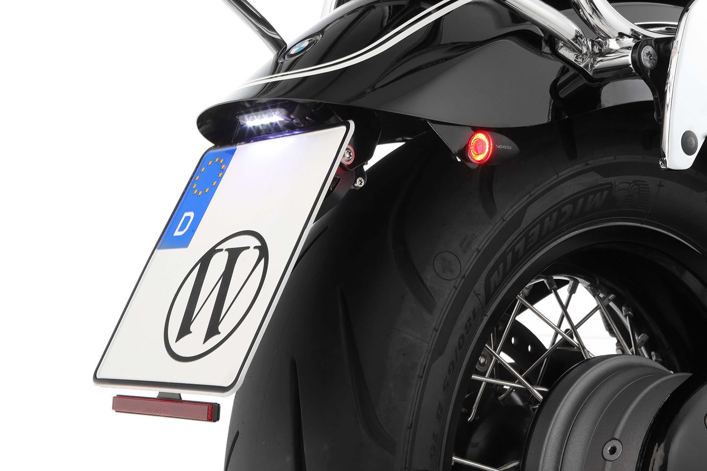 PURE tail conversion with indicator bracket - M8 Indicator screw thread - black