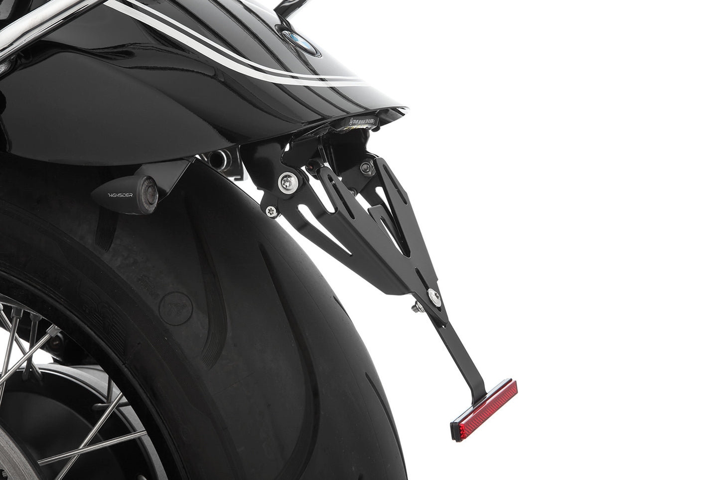 PURE tail conversion with indicator bracket - M8 Indicator screw thread - black