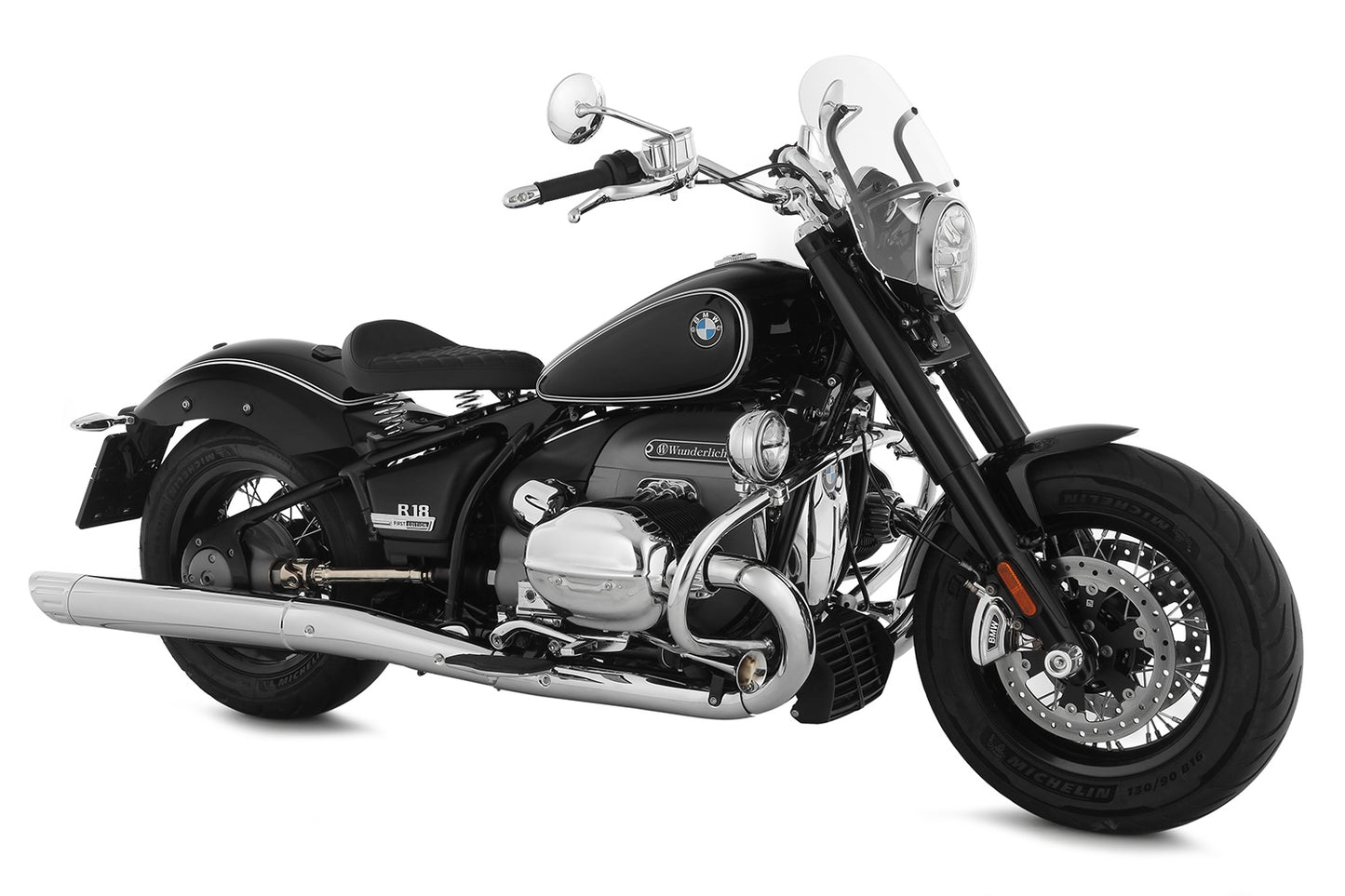 Swinging Saddle RockBob with original tail - black - Genuine leather