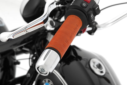 leather sleeves for the handles on the BMW R 18 - brown - Set