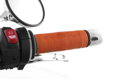 leather sleeves for the handles on the BMW R 18 - brown - Set