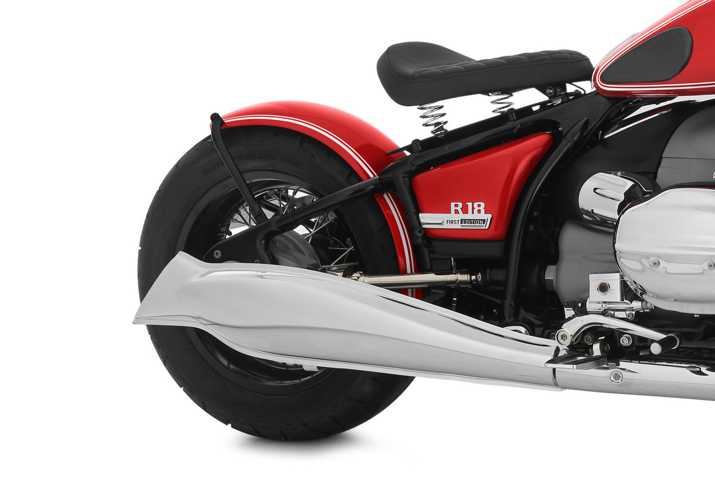 Rear fender »RockBob« - Mars Red Metallic white lined