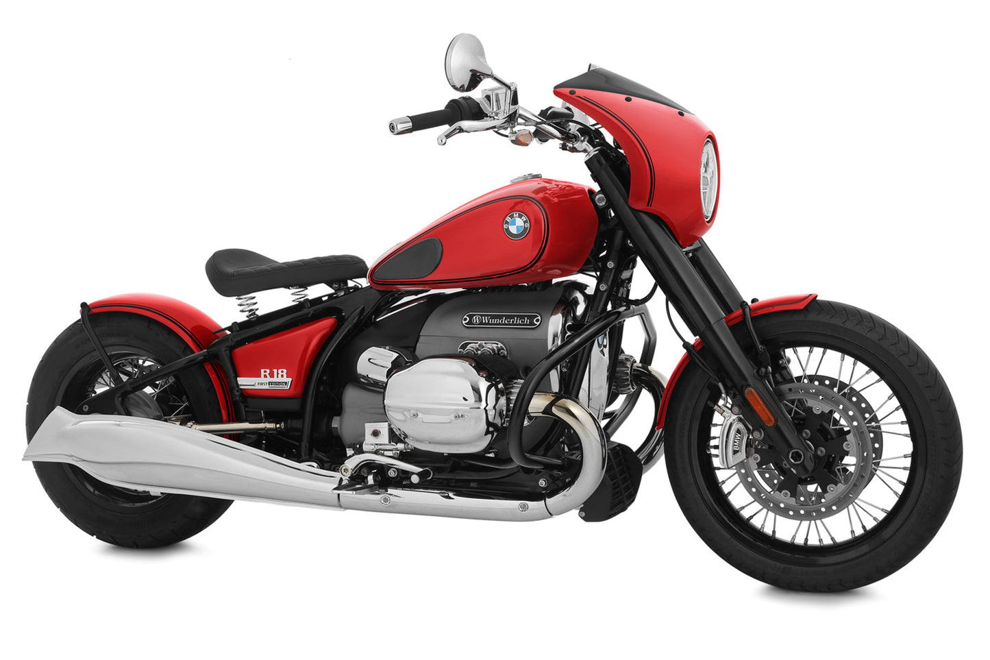 Rear fender RockBob - marsred metallic - black lined